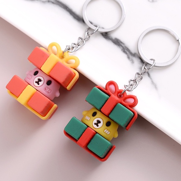 Móc Khóa Hộp Quà Động Vật 2.3*3.8Cm