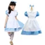 Trang phục quyến rũ Alice In Wonderland dành cho trẻ em với tạp dề xếp nếp có thể tháo rời