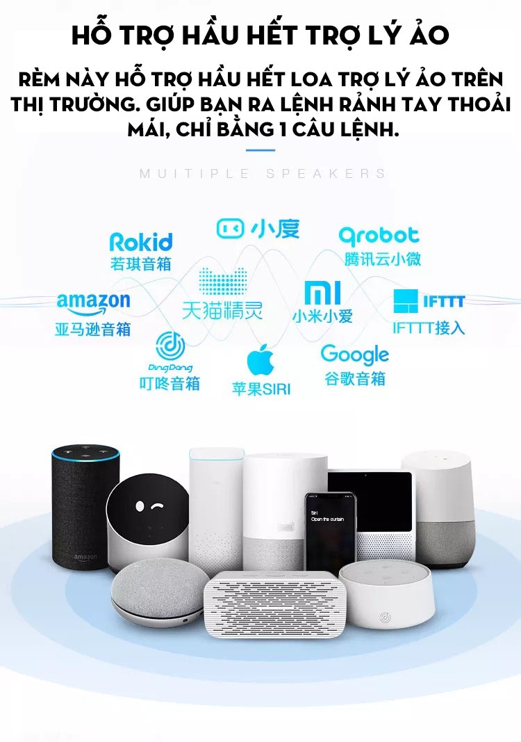 Động cơ rèm Dooya zigbee/ wifi, motor rèm Tuya tự động đóng mở, hai ...