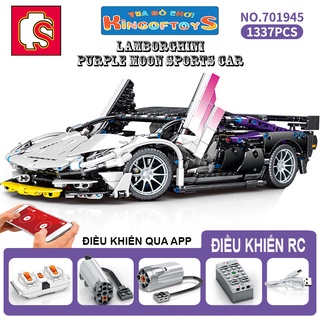 Đồ Chơi Lắp Ráp Kiểu LEGO Điều Khiển Từ Xa RC TECHNIC Mô Hình Siêu Xe Purple  Moon Sports Car SEMBO 701945 Với 1337 PCS | Shopee Việt Nam