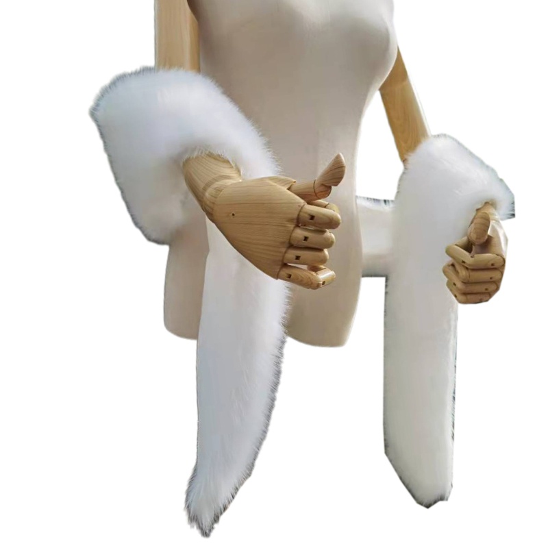 Ppy Nữ Dài Lông Giả Khăn Choàng Cô Dâu Trộm Che Mùa Đông Mềm Mại Bolero Khăn 70 x 6 3 Inch Cho Giáng Sinh Hiển Thị Đám Cưới Da