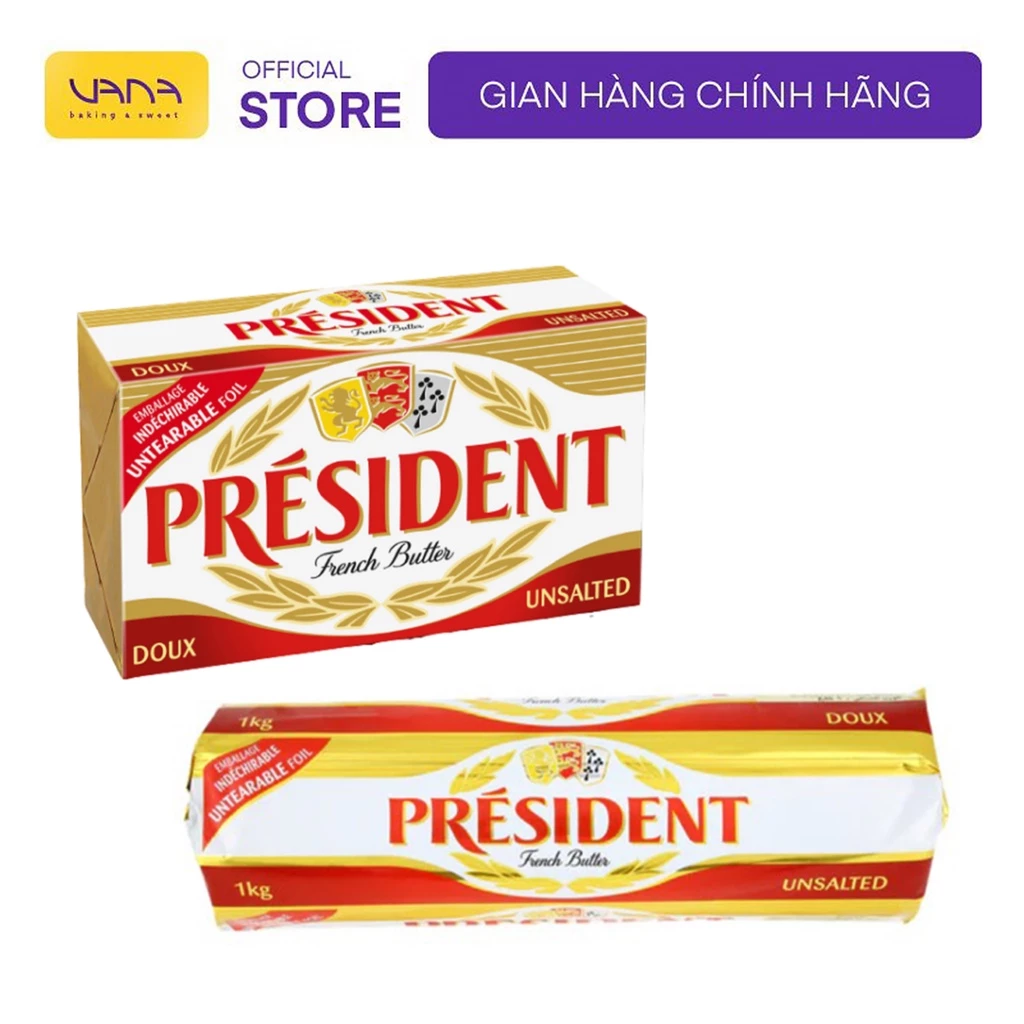 Bơ lạt President 200g - 1Kg