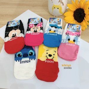 Tất vớ cho bé hoạt hình Disney chất liệu cotton cổ thấp Kikiya cao cấp Hàn Quốc LK-KSA-006 (Chính Hãng)