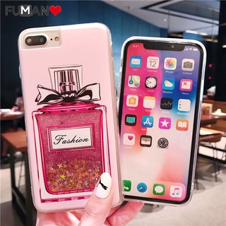 Ốp điện thoại kim tuyến lỏng in họa tiết chim hồng hạc cho Iphone 11 Pro Xs Max Xr X 8 7 Plus