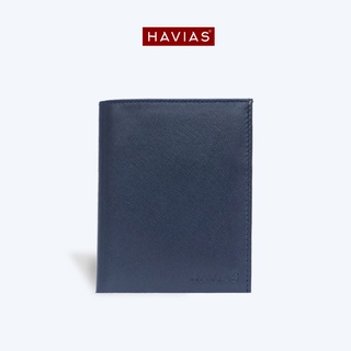 Ví Da Đứng HAVIAS gập đôi kiểu dáng tối giản da bò Saffiano Ý Premium GEN9