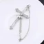 Yoo Fashion Spike cho Cross Ear Cuff Quấn Bông tai xỏ khuyên dây chuyền dài cho câu lạc bộ tiệc tùng