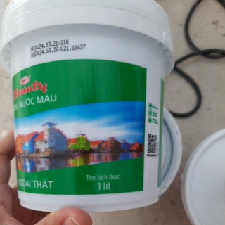Sơn nước màu ngoại thất Beauty màu xanh đá hộp 1l, 1.4kg