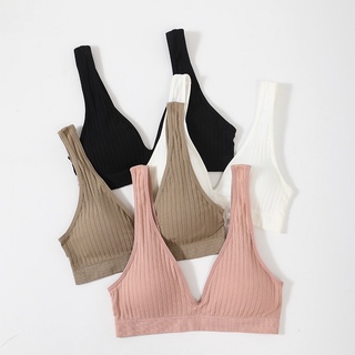 Áo Ngực Thể Thao Nữ Không Đường May Cổ Chữ V Sâu Gợi Cảm