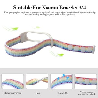 Dây đeo sợi nylon cho đồng hồ thông minh Xiaomi Mi Band 7 6 5 Miband 3 4