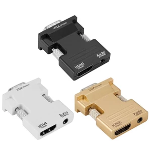 đổi HDMI sang VGA với cáp âm thanh có hỗ trợ đầu ra tín hiệu 1080P kích thước 48*34*16mm giá tốt - INTL-198-123BOXVN