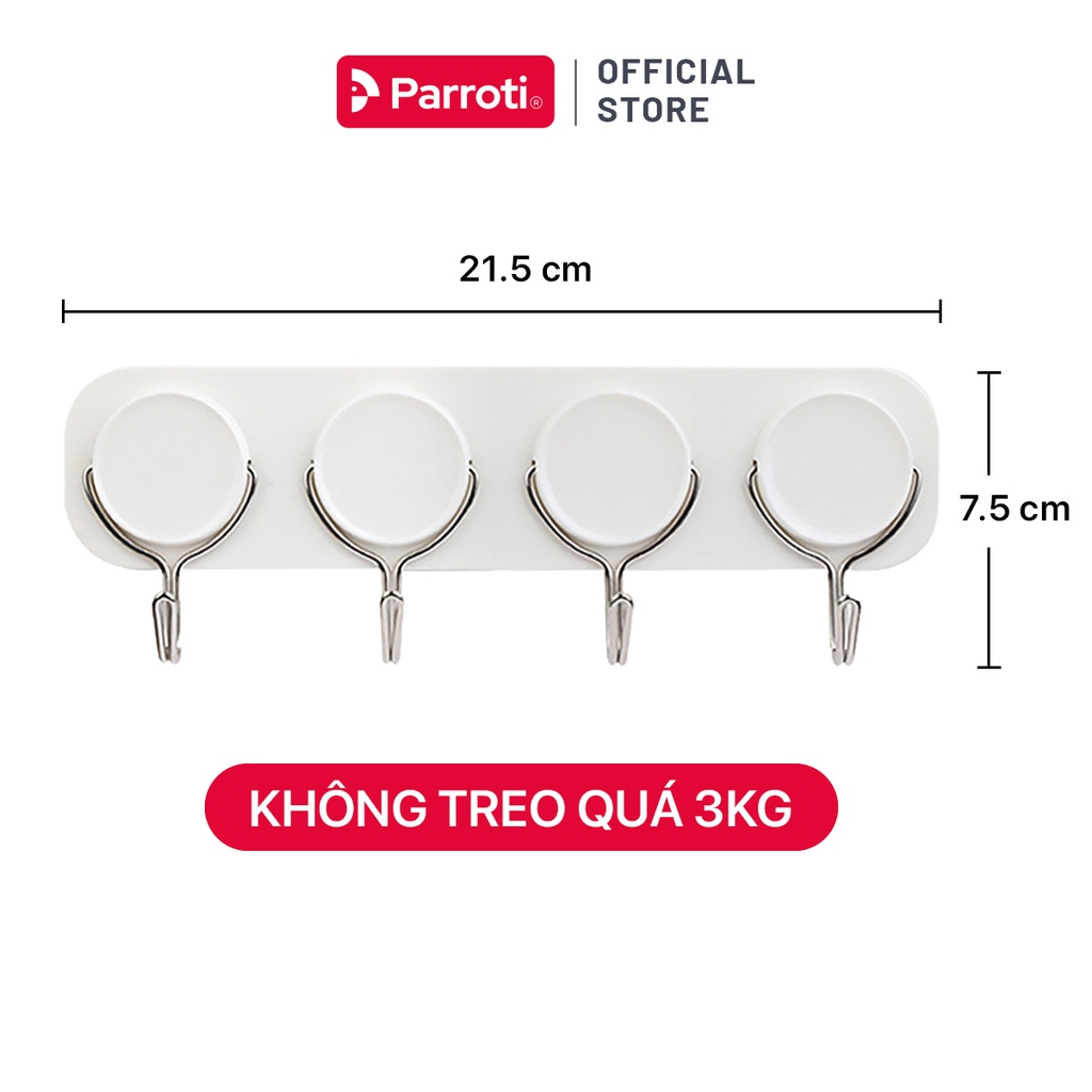 Ảnh Móc treo dán tường thanh 4 trong 1, treo ô, chìa khóa, đồ dùng nhà bếp -  Parroti Handy HD41 2