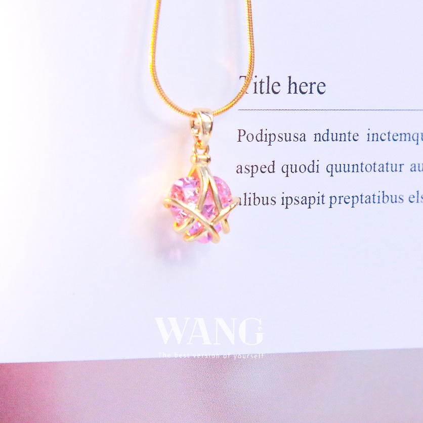 Vòng cổ Thép Titan Mạ Vàng 18k Mặt Hình Lâu Đài Búp Bê Barbie