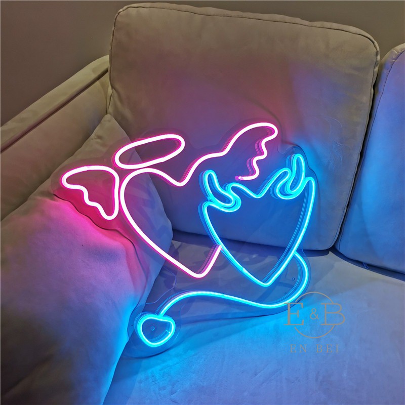 Đèn Trang Trí Led Neon Sign Thiên Thần Và Ác Quỷ