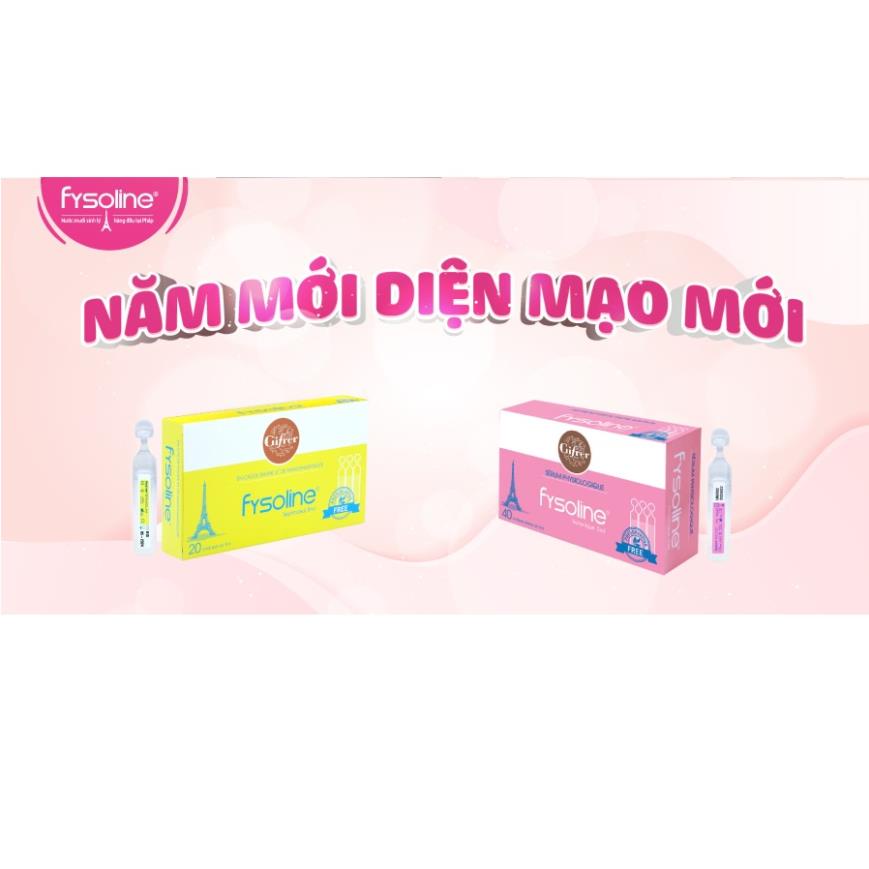 Combo Nước muối sinh lý Fysoline hồng 40 ống x 5ml và Vàng 20 ống x5ml