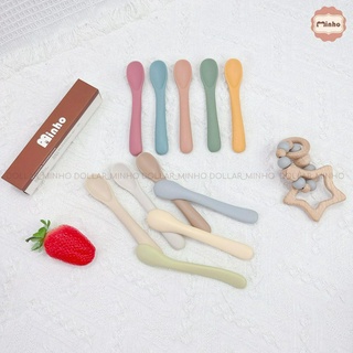 Thìa silicone, muỗng ăn dặm cho bé 5m+