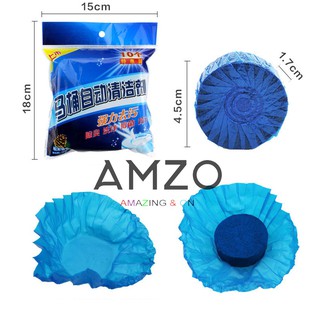 AMZO_VIÊN KHỬ MÙI TẨY BỒN CẦU THẾ HỆ MỚI 2X - VIÊN THẢ TOILET DIỆT KHUẨN TẨY SẠCH VỆ SINH VẾT BÁM BẨN