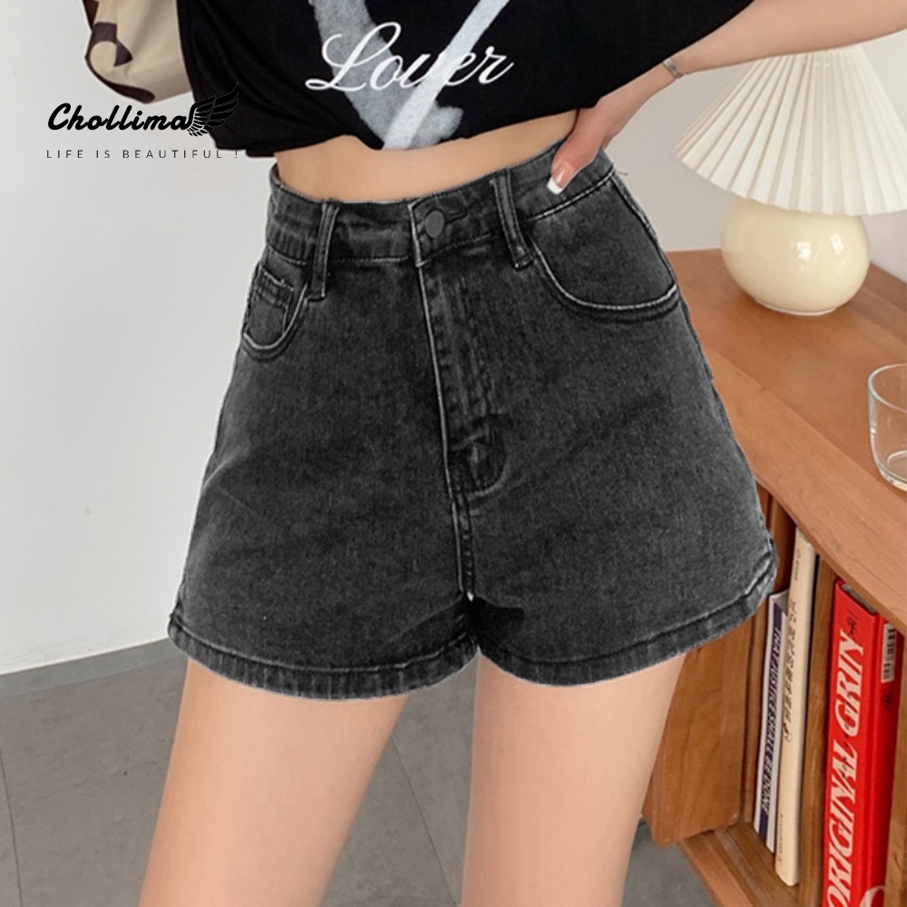 Ảnh Quần short jean nữ co giãn Chollima xẻ lai QS003 phong cách hàn quốc 1