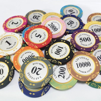 [10 chip lẻ] Phỉnh Poker Las Vegas (loại cao cấp), có số (cọc 10 chip)