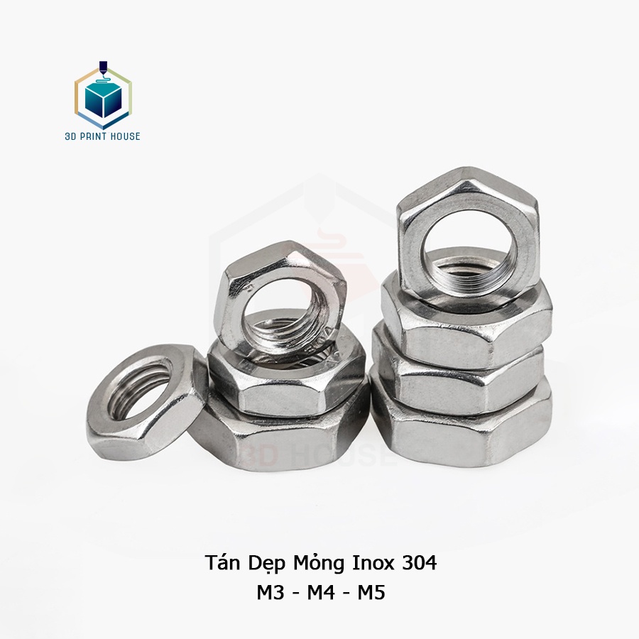 Tán Dẹp Inox 304 Cho ốc M3, M4, M5 Loại Mỏng | Shopee Việt Nam