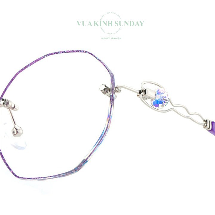 Gọng kính cận khoan không viền nữ VD185
