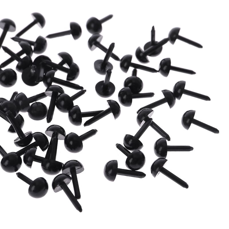 Set 100 Mắt Nhựa 3mm / 4mm / 5mm / 6mm Cho Búp Bê / Thú Nhồi Bông