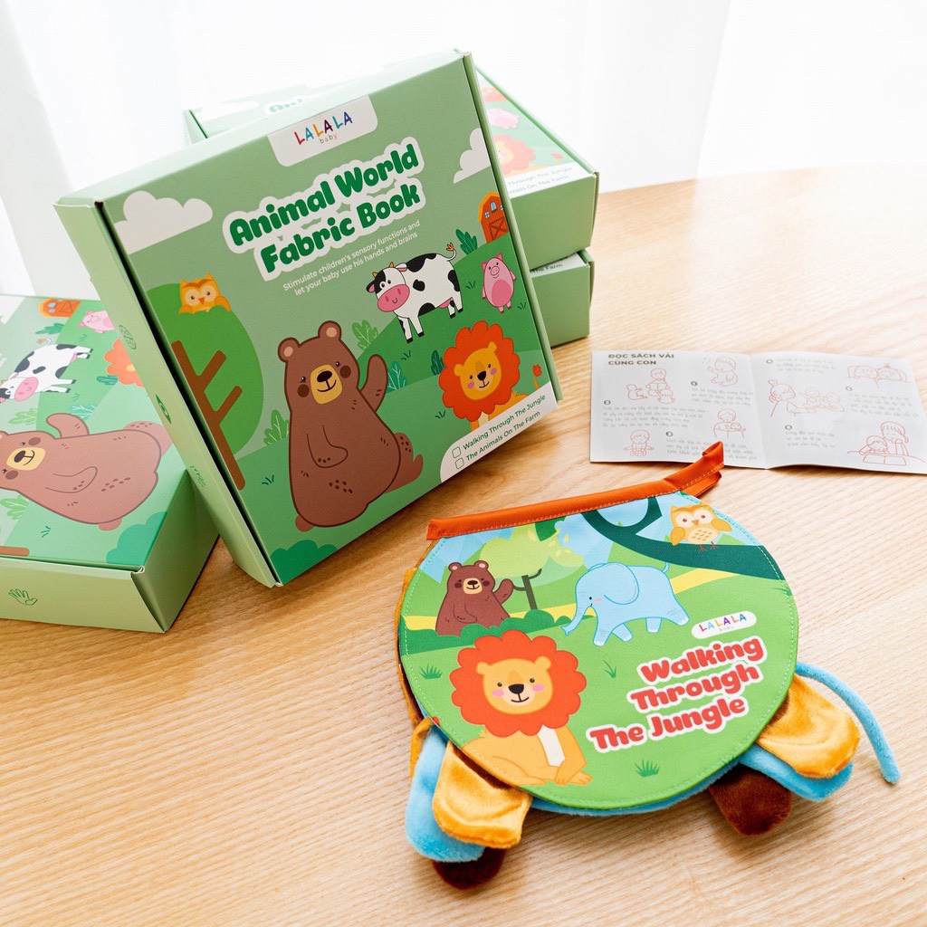 Ảnh Sách vải the Animals on the farm Lalala baby đa tương tác lật mở sột soạt thu vị 2