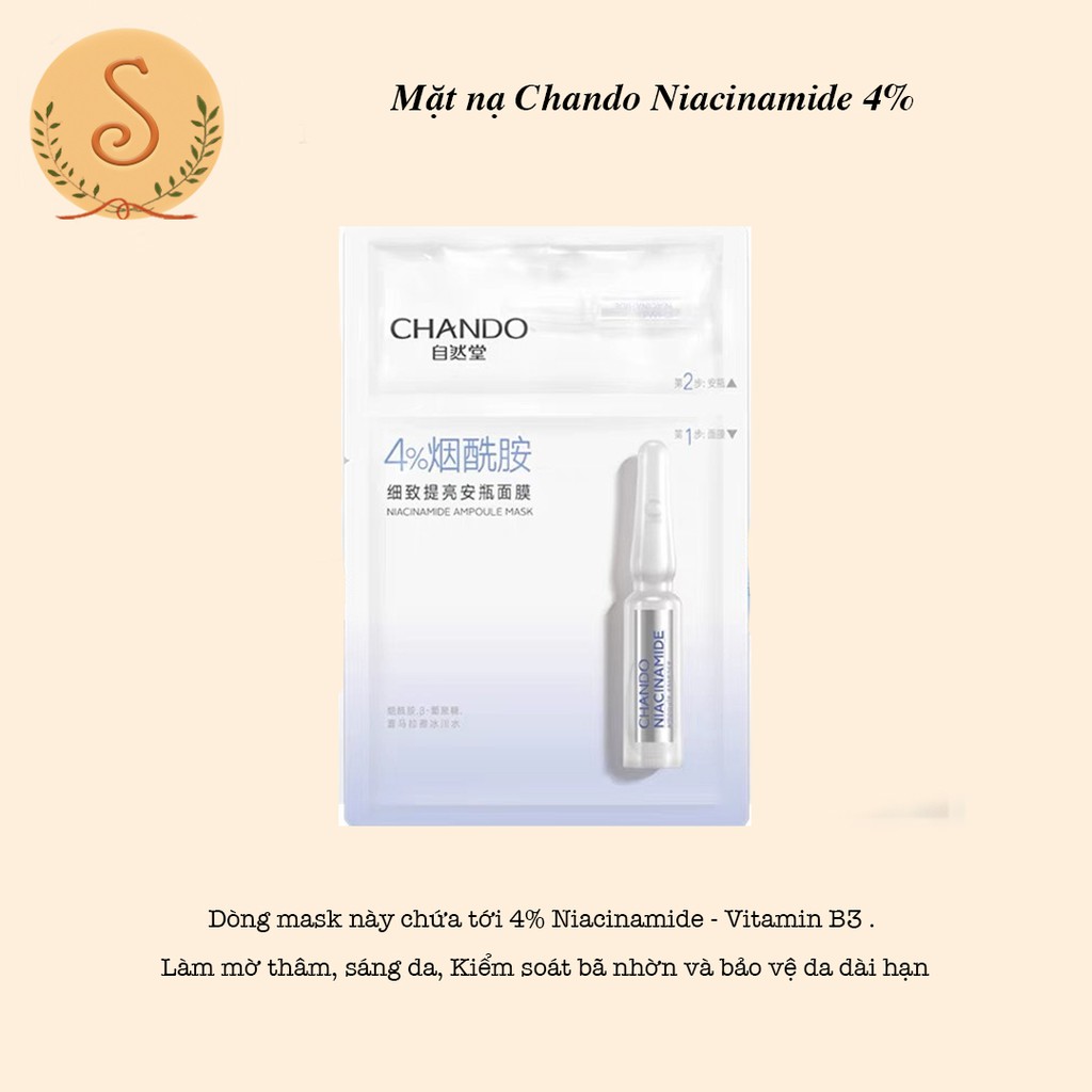 Mặt nạ Chando 2 bước Niacinamide 4% 5M | Shopee Việt Nam