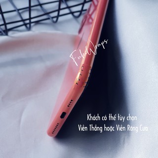 Tấm Dán Skin mặt sau Cam San Hô Full Viền Dành cho 13 Pro Max , 12 PRO MAX 7plus 8plus X XS XR XSMAX 11 PRO MAX