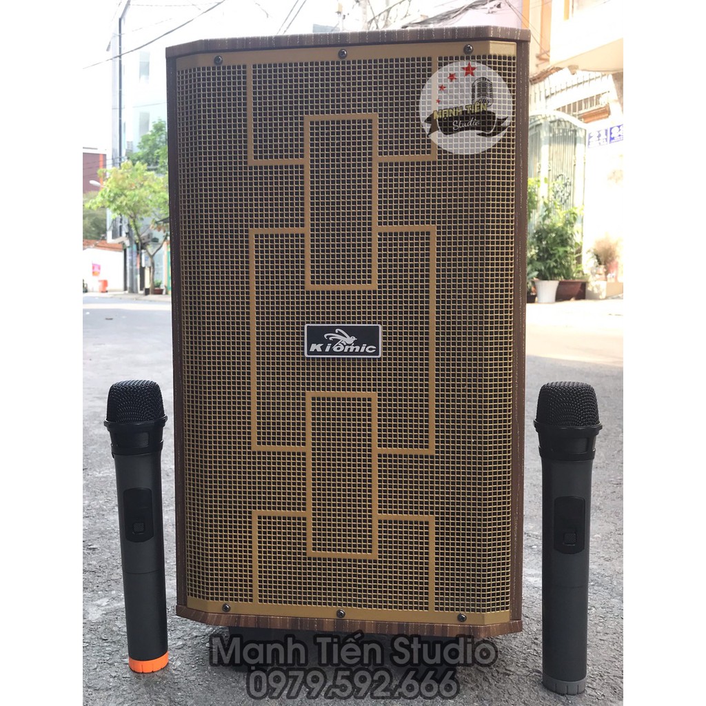 Loa kéo karaoke Kiomic K89 2 mic không dây chính hãng Shopee Việt Nam