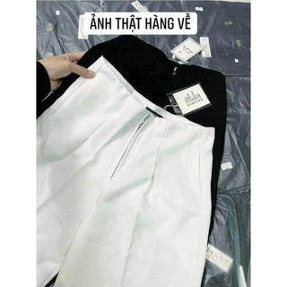 QUẦN SUÔNG CẠP CAO GEN BỤNG KHÓA TRƯỚC QUẦN VẢI ỐNG RÔNG ỐNG RỘNG