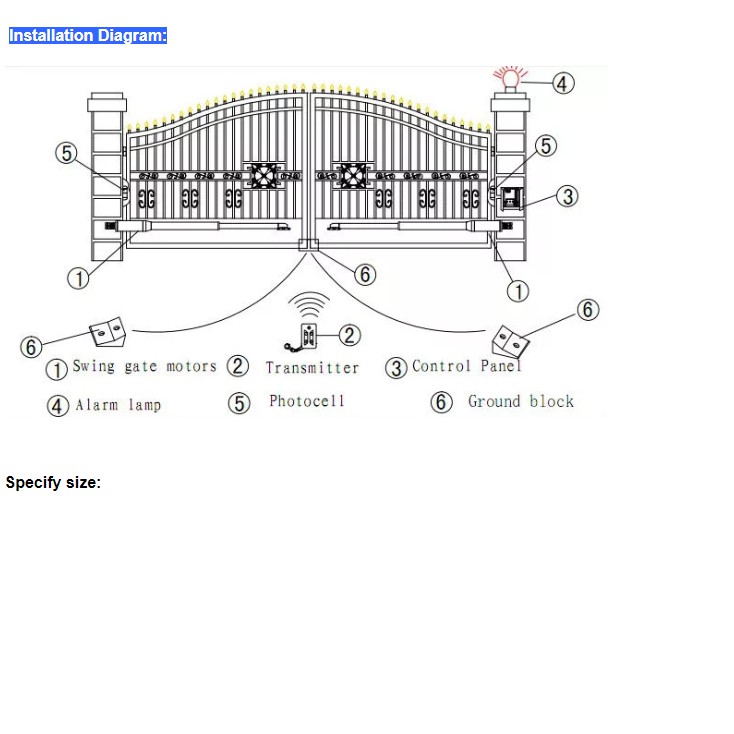 Mô tơ cửa cổng cánh tay đòn C02 swing gate motor