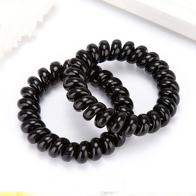 Chun buộc tóc lò xo không hại tóc nhiều màu phụ kiện tóc làm phồng dễ đeo siêu bền
