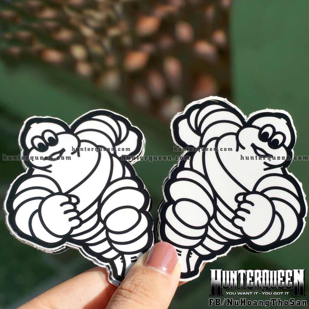 Cặp tem Michelin đơn giản. Decal cao cấp chống nước, dán trang trí xe máy cho các tay đua