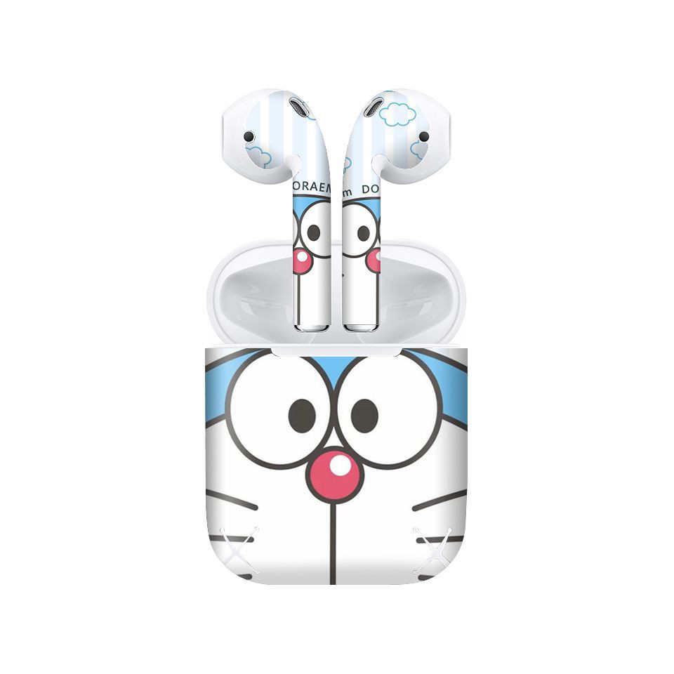 Miếng dán skin cho AirPods in hình Doremon - Dor019 (AirPods 1, 2, 3, Pro, i12)