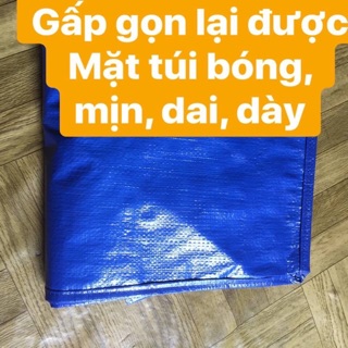 Túi Bạt Có Dây Kéo Đựng Đồ Đựng Quần Áo Màu Xanh Cam Nhiều Size