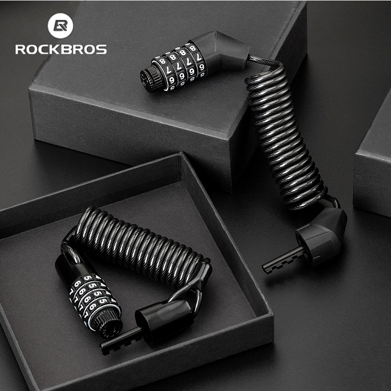Rockbros Khóa Chống Trộm Đa Năng Cho Xe Đạp, Xe Điện và Mũ Bảo Hiểm Xe Máy