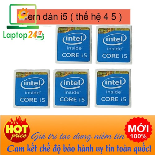 Tem Dán Laptop Core I5 Gen 4 5 Thế Hệ 4 5 Màu Xanh Shopee Việt Nam