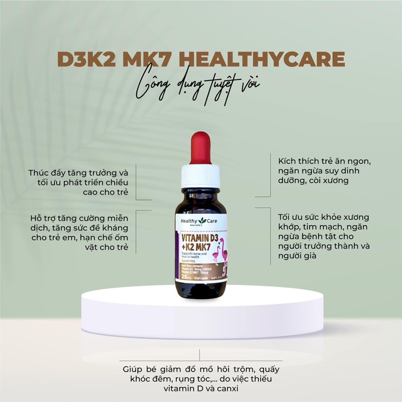 VITAMIN D3 K2 MK7 HEALTHY CARE 25ML Shopee Việt Nam