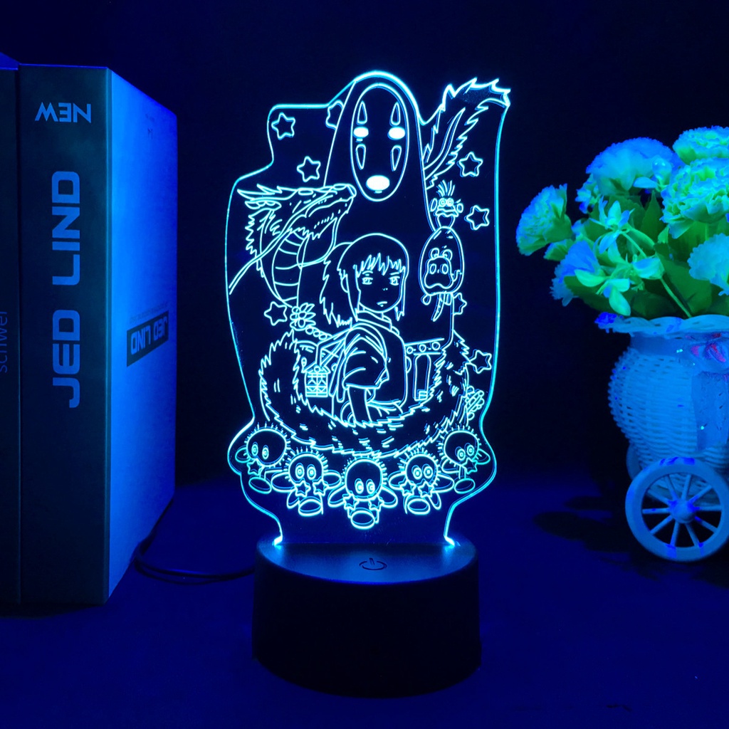 HK1 Totoro Đèn Ngủ Từ Xa LED Sạc USB Hoạt Hình Chiếu Sáng Phòng Ngủ Trang Trí Nhà Quà Tặng Cho Trẻ Em KH1