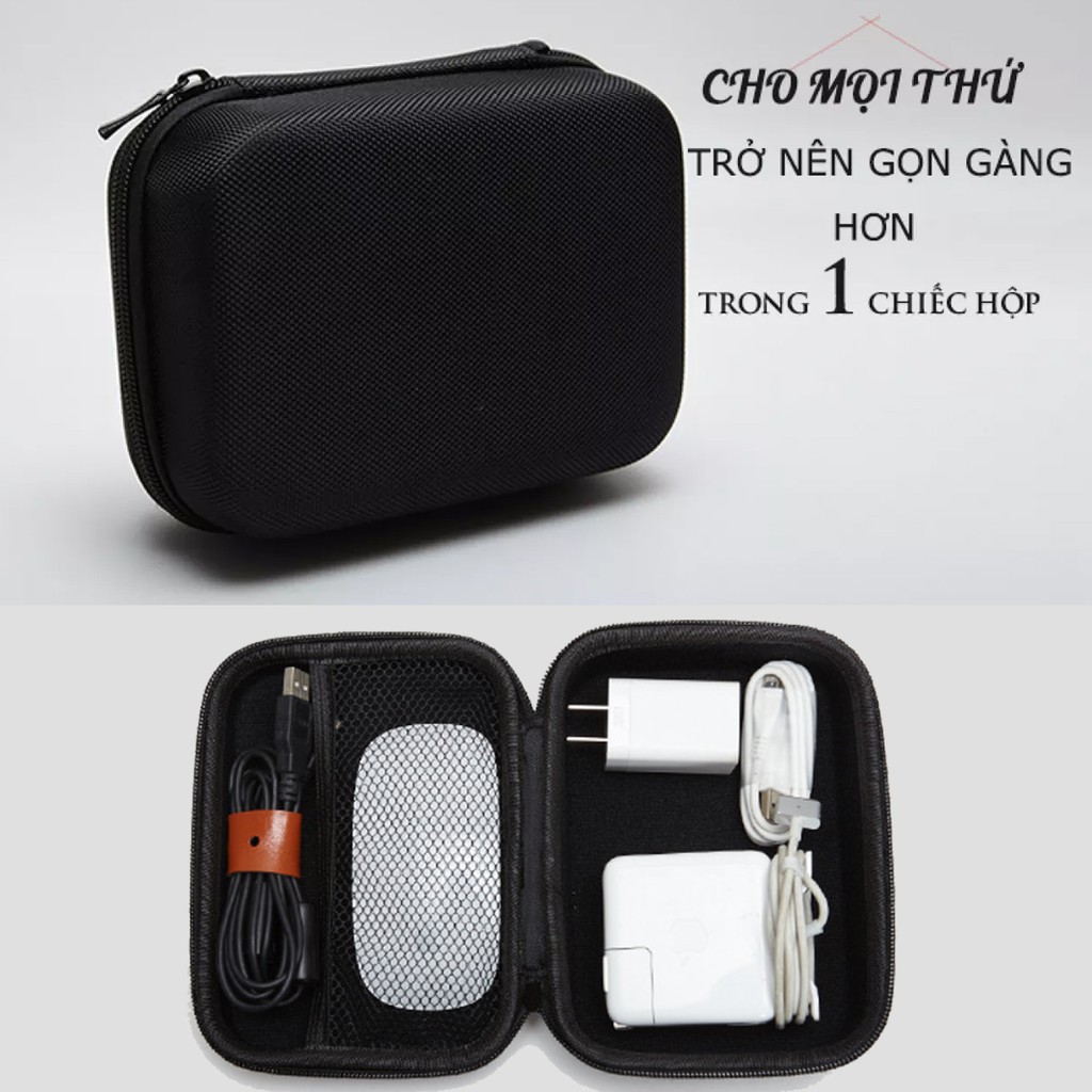 Ảnh Hộp Đựng Tai Nghe Cáp Sạc Củ Sạc Điện Thoại Pin Đồng Hồ Thông Minh – Bảo Vệ Phụ Kiện Di Động LapTop Chính Hãng Amalife 1