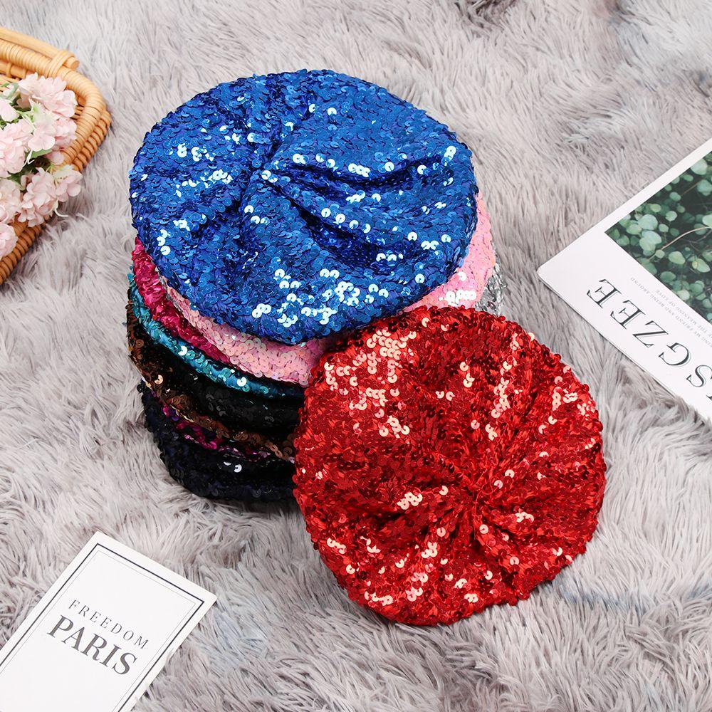 Mũ nồi YMIFI Mũ nữ Newsboy Mũ lấp lánh Sequins Cá tính Mũ Gatsby