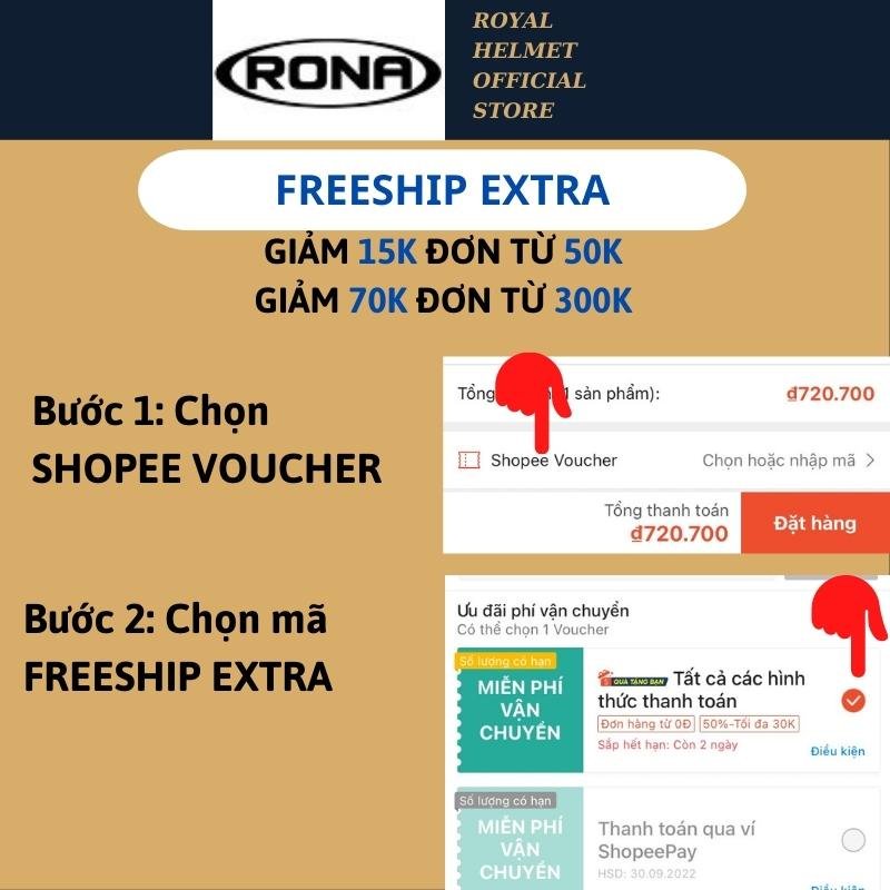 Mô tả Mũ bảo hiểm nửa đầu RONA haly luxury - 6
