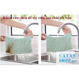 [LOẠI XỊN] 10 Chiếc Khăn Lau Chén Bát Đa Năng, Khăn lau chùi nhà bếp sạch mượt dễ giặt sạch, thấm hút cực tốt