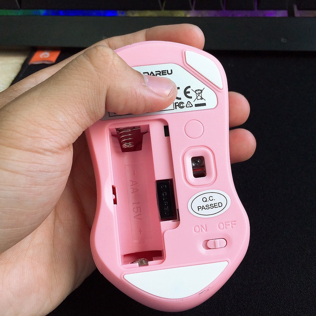Mô tả Chuột không dây DAREU LM115G Pink / Black / White - Kết nối xa 10m - 3