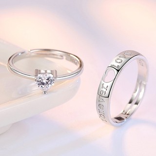 Nhẫn cặp trái tim khắc chữ BHN51