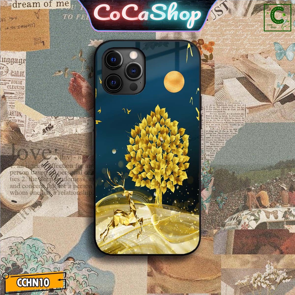 Ốp lưng iPhone cao cấp - Kim tiền vàng lộc lá cùng cảnh vật may mắn - 6/6plus/6s/6splus/7/7plus/8/8plus/x/xr/xs/11/12..