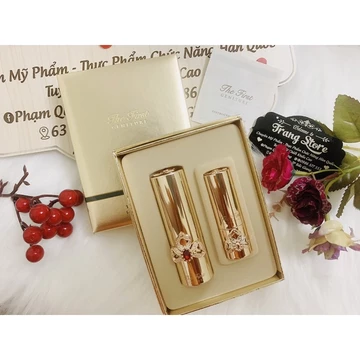 [OHUI CHÍNH HÃNG] Set Son môi The First Geniture sang trọng cao cấp cho nữ Lipstick Set_Màu Hồng cam tặng màu Đỏ mini