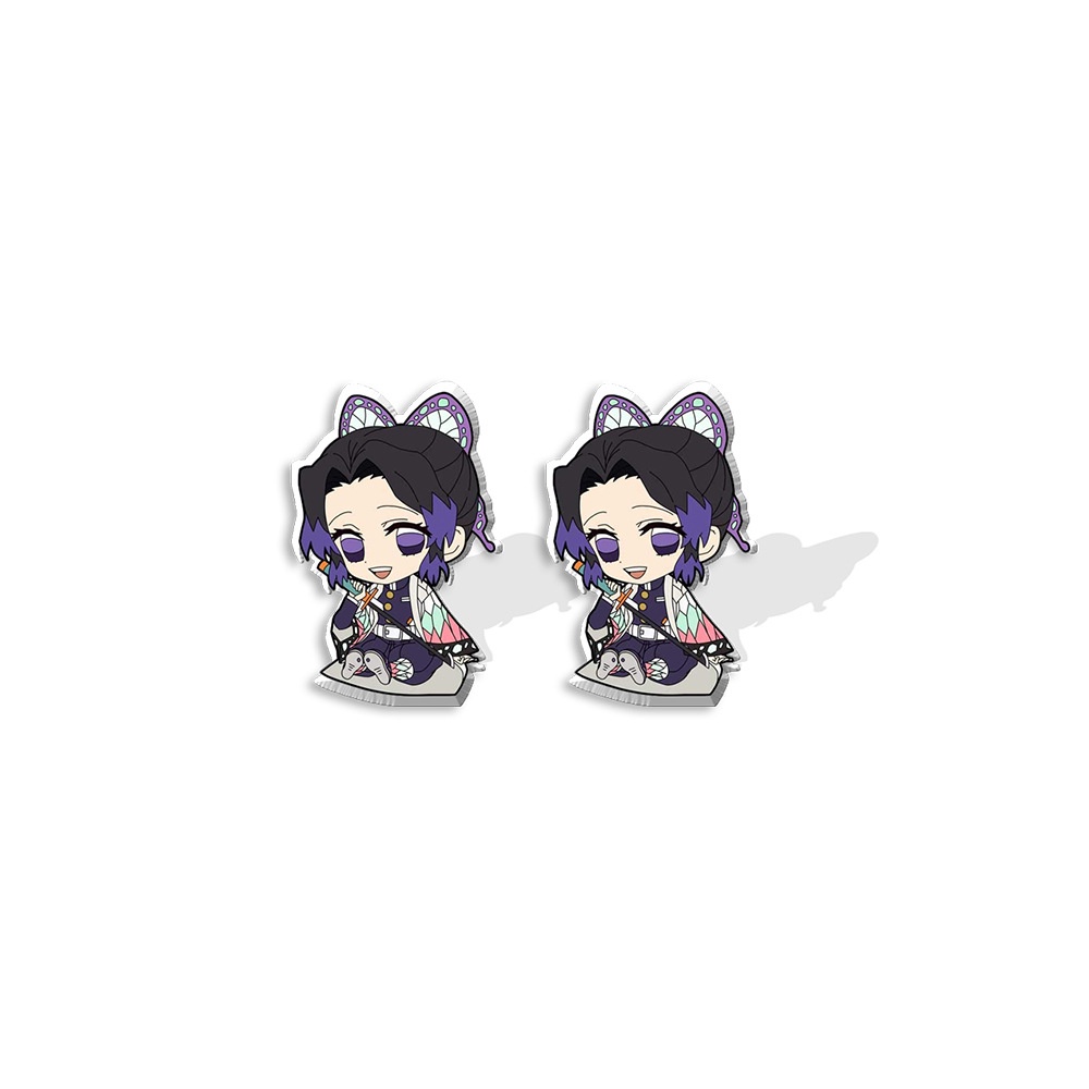 Bông tai acrylic hình Demon Slayer unisex, style hoạt hình thời trang Hàn Quốc