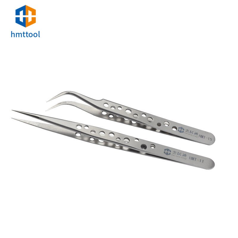 Bộ Nhíp Inox Chính Xác Chống Tĩnh Điện Cong Đầu Thẳng Kẹp Cho Điện Thoại Di Động Dụng Cụ Sửa Chữa Tay