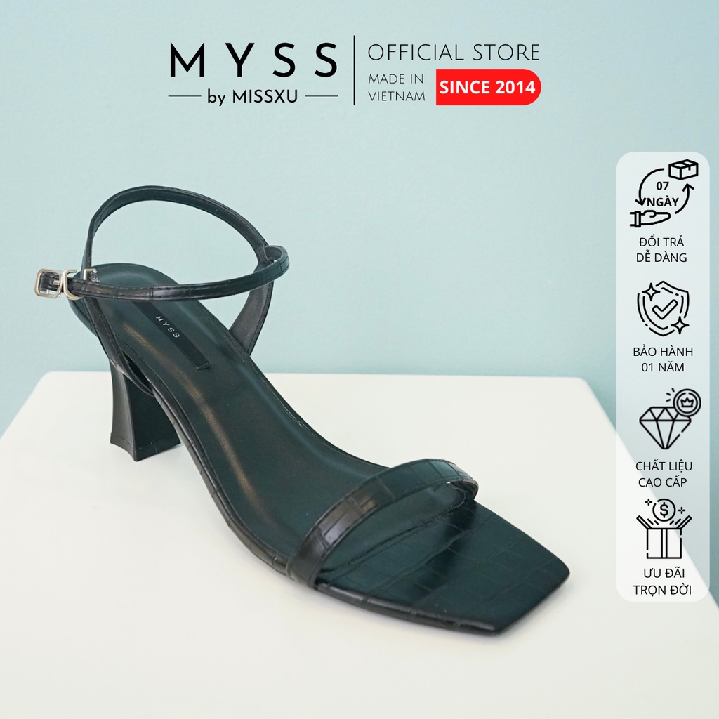 Giày sandal nữ MYSS quai ngang 7cm thời trang - SD95